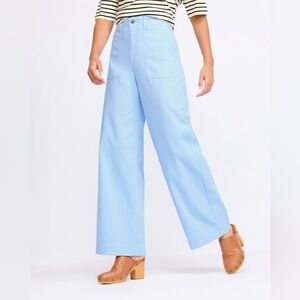 Daze high rise trooper wide leg pants size 28 light weight spring light blue